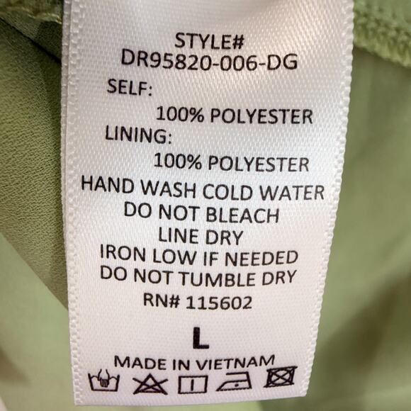 Lush Green Floral Mini Spaghetti Strap Sundress Lined Size L Casual Beach Summer - Picture 4 of 10